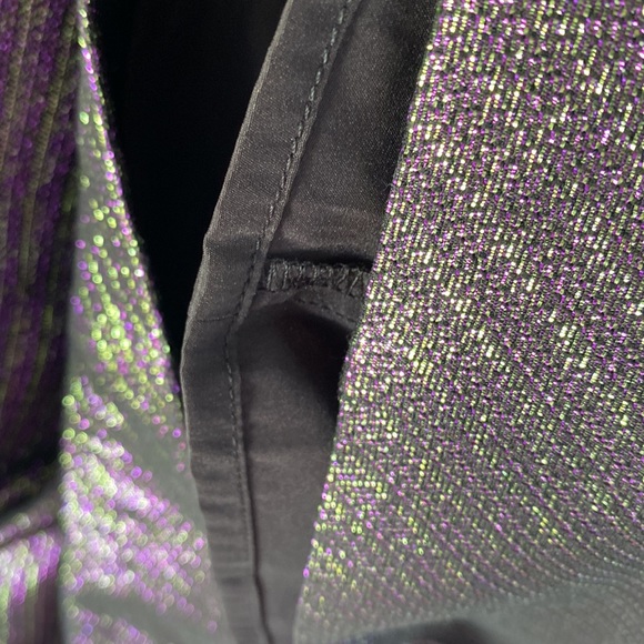 Trina Turk Metallic Shimmer Sleeveless Mock Turtleneck Dress SZ M - Picture 7 of 8